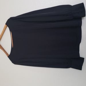 Black long sleeve blouse size large